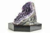 Amethyst Cluster With Wood Base - Uruguay #232602-2